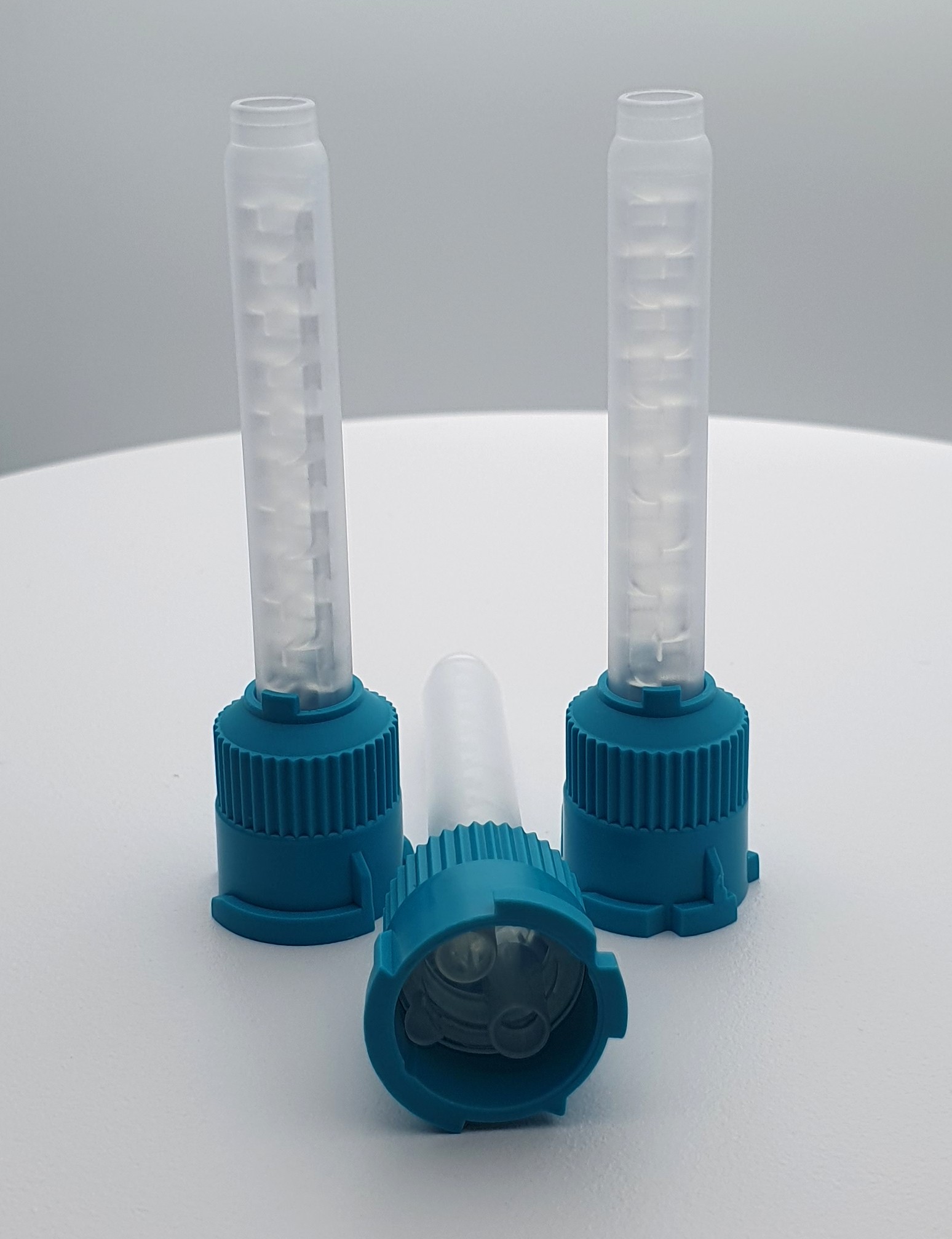 T-Mischkanüle 1:1  - Türkis / Weiss Ø 8,00 mm (50 Stück)
