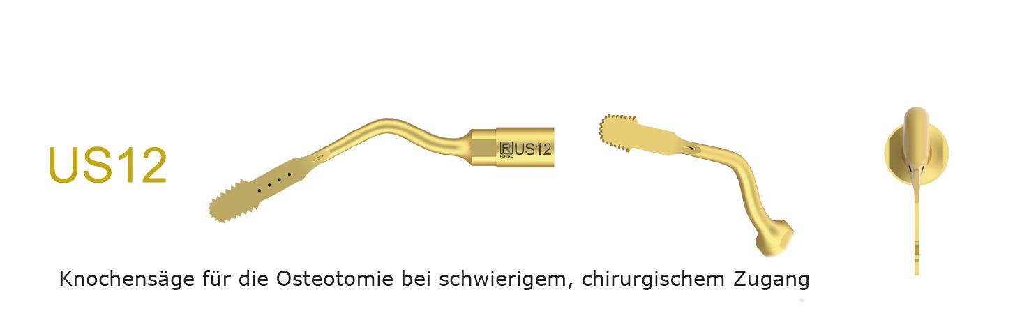 US12 Ultraschalspitze Knochensäge für die Osteotomie mit Tiefenmarkierung